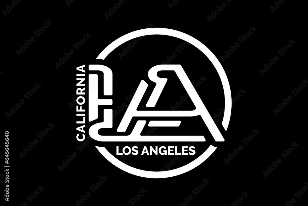 Aesthetic los angeles streetwear typography vector design Aesthetic los angeles streetwear typography vector design