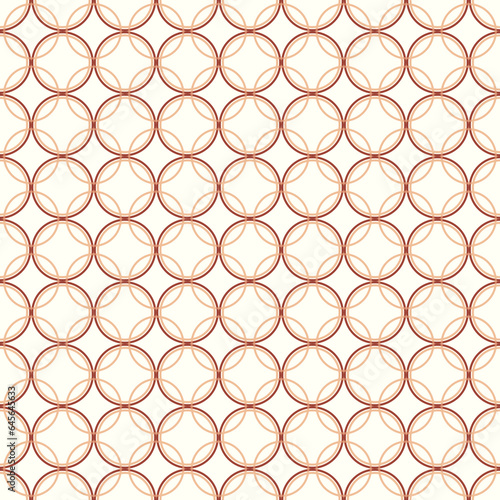 Seamless overlapping blue beige circle pattern illustration on white