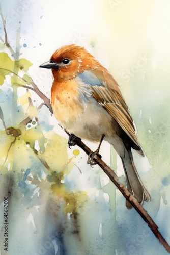 Watercolor sparrow