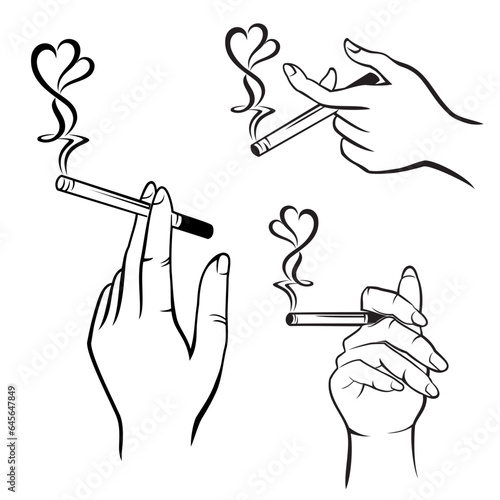 hand with cigarette