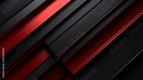 Few Lines of Distinct Layers Minimalist Style Black and Red Metallic Background