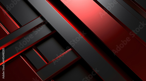 Few Lines of Distinct Layers Minimalist Style Black and Red Metallic Background