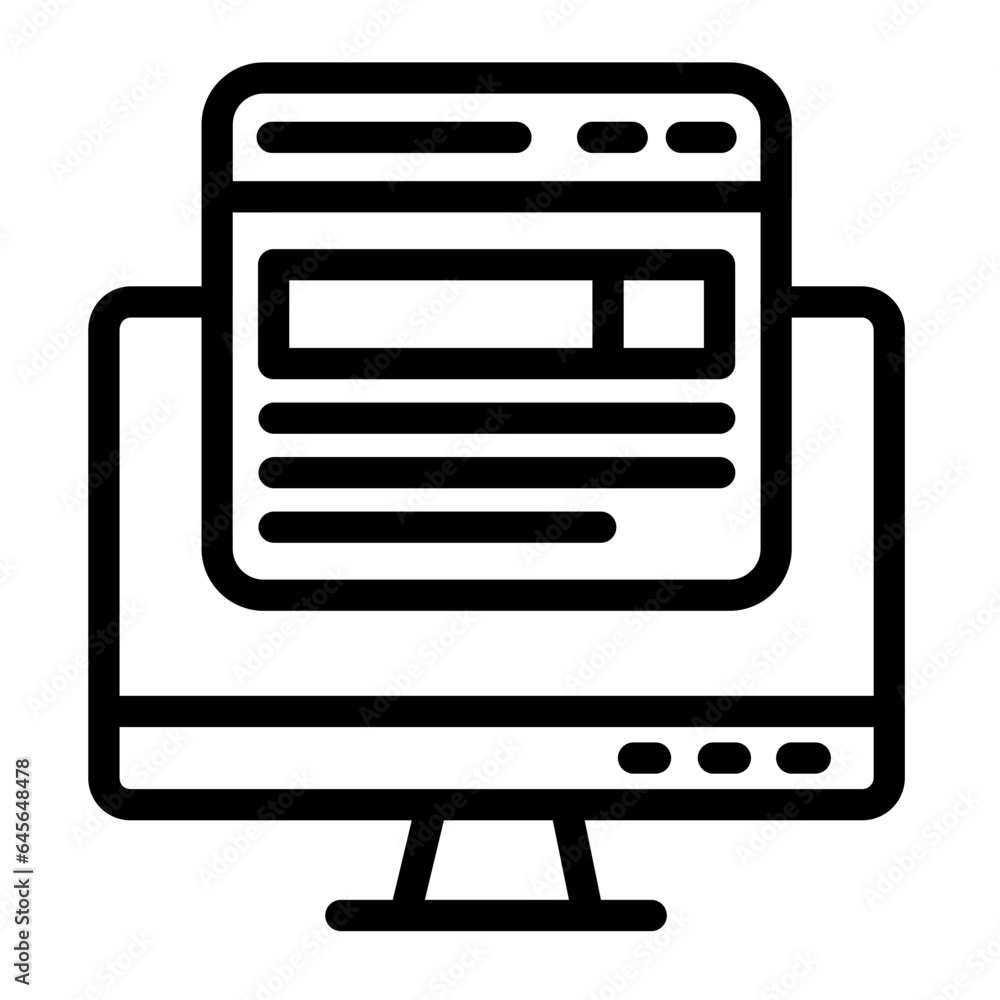 Front end Vector Icon Design Illustration Front end Vector Icon Design Illustration