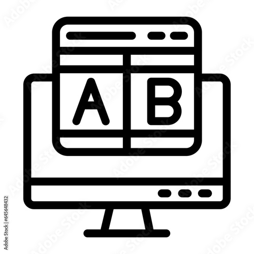 Ab testing Vector Icon Design Illustration