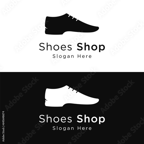 Men's shoe logo template design for running or sport.Logo for shoe shop, fashion and business.