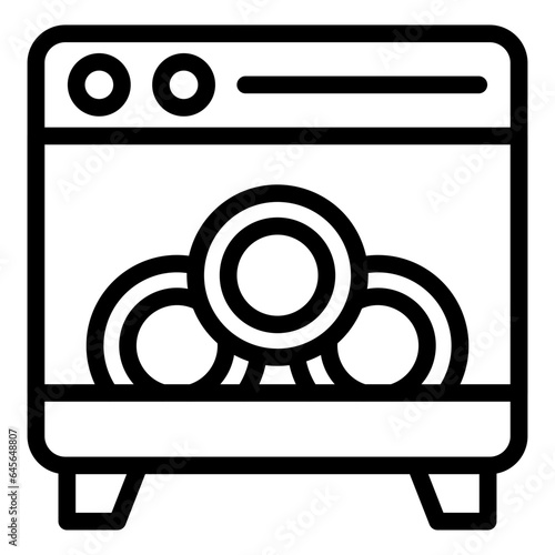 Dishwasher Vector Icon Design Illustration