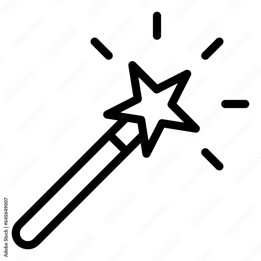 Magic Wand Vector Icon Design Illustration Magic Wand Vector Icon Design Illustration