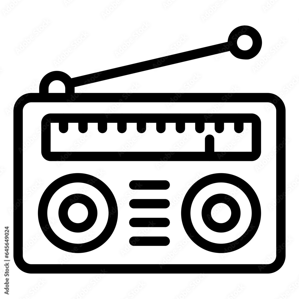 Radio Vector Icon Design Illustration Radio Vector Icon Design Illustration