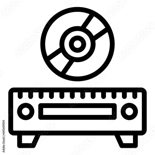 Cd Player Vector Icon Design Illustration