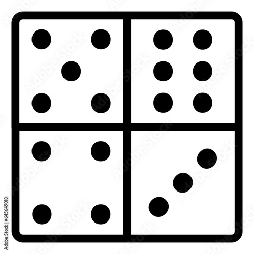 Domino Vector Icon Design Illustration