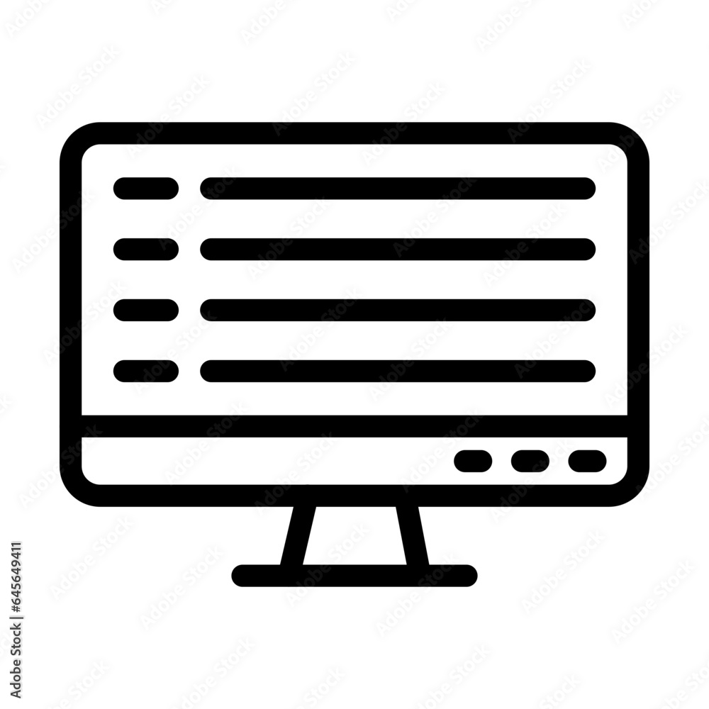 Computer Vector Icon Design Illustration Computer Vector Icon Design Illustration