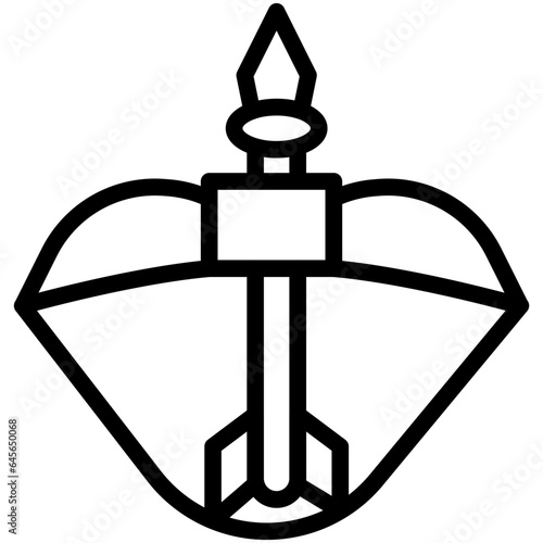 Crossbow Vector Icon Design Illustration