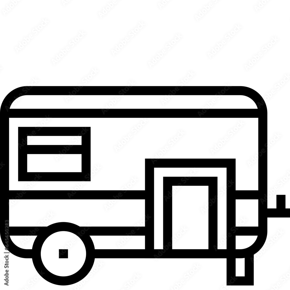 Travel trailer Vector Icon Design Illustration Travel trailer Vector Icon Design Illustration