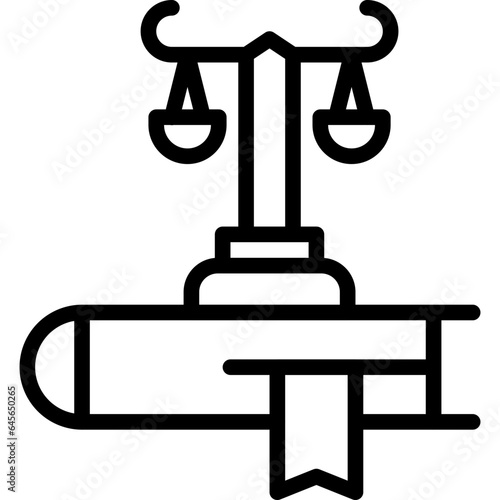 Law Vector Icon Design Illustration