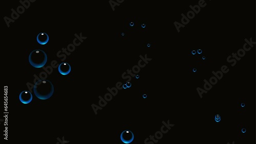 water bubbles background and 2d animation, bubble effect, circle, aqua