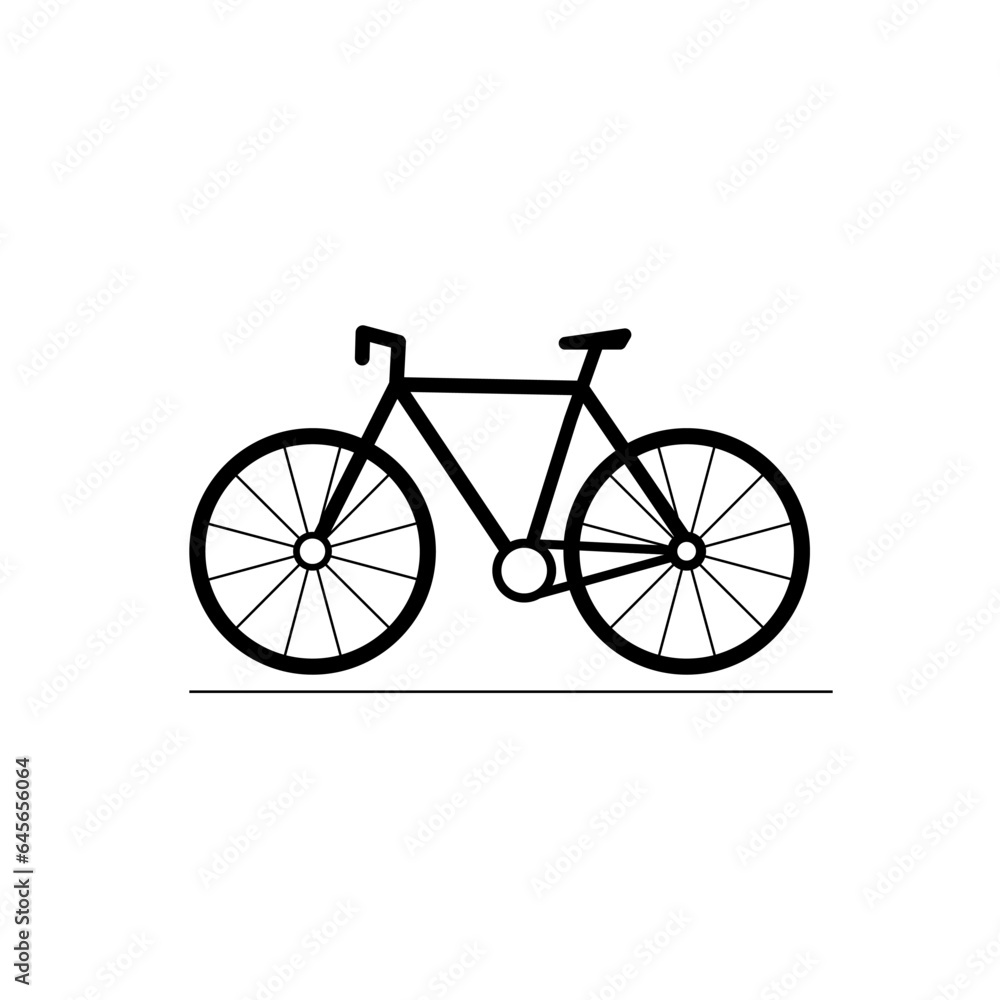 A vector image of a bicycle to indicate a parking spot. A simple bike icon. EPS10