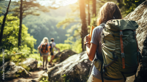 Backpacker Camping Hiking Journey Travel Trek Concept