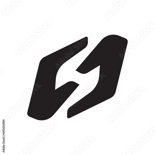 Hand shake icon logo design concept, clean, minimal