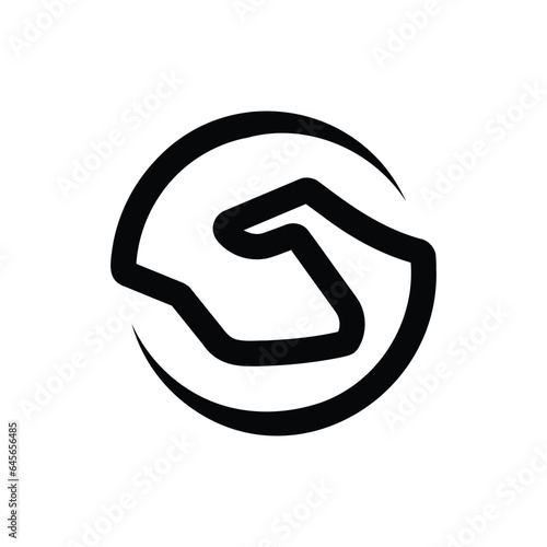 Hand shake icon logo design concept, clean, minimal