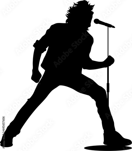 Singer Silhouette Illustration
