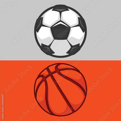 Soccerball & Basketball Set Vector