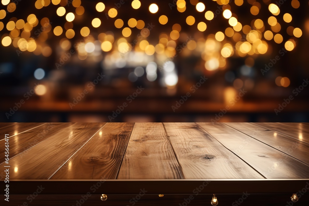 Cold beer pour in glass from crane in pub background - obrazy, fototapety, plakaty 