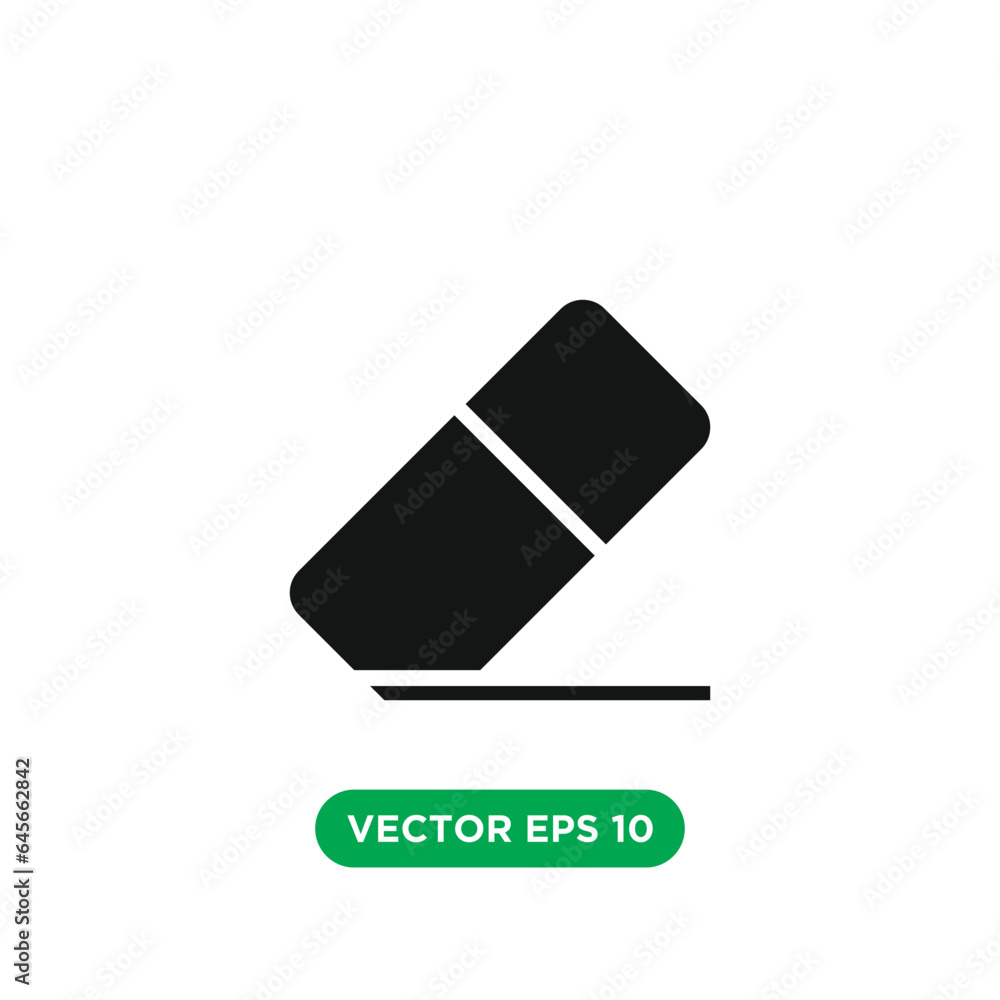 Simple Eraser Icon Vector Flat Design Simple Eraser Icon Vector Flat Design