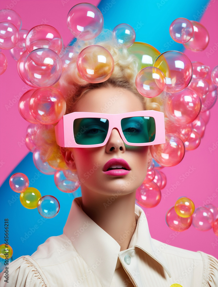 Hipster trendy glasses balloon bubbles Hipster trendy glasses balloon bubbles