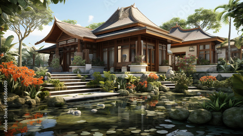 Traditional Japanese Architectural Style House