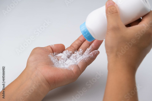 Wallpaper Mural Female hand with talcum powder isolated on white background Torontodigital.ca