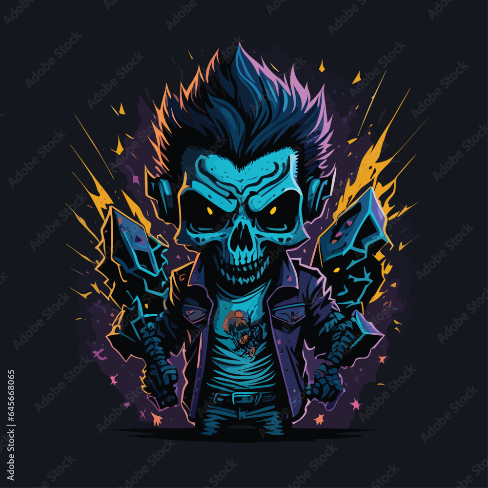 Fototapeta premium skull with a tattoo