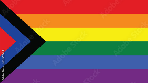 LGBT pride colorful flag background banner vector, Social Justice Pride Flag, official colors