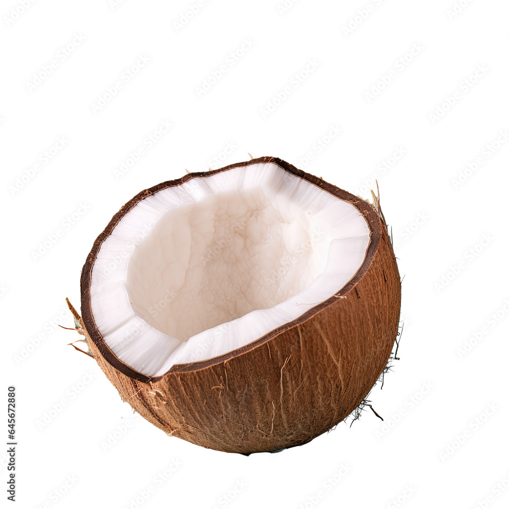 Coconut image in a transparent background Photograph of coconut Coconut image in a transparent background Photograph of coconut
