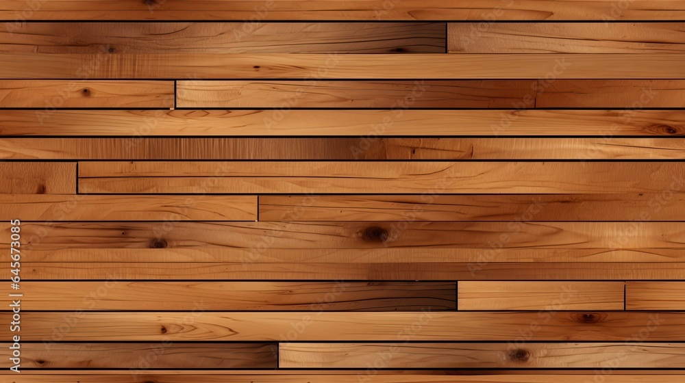 Wooden slats texture seamless pattern, Generative AI - obrazy, fototapety, plakaty 