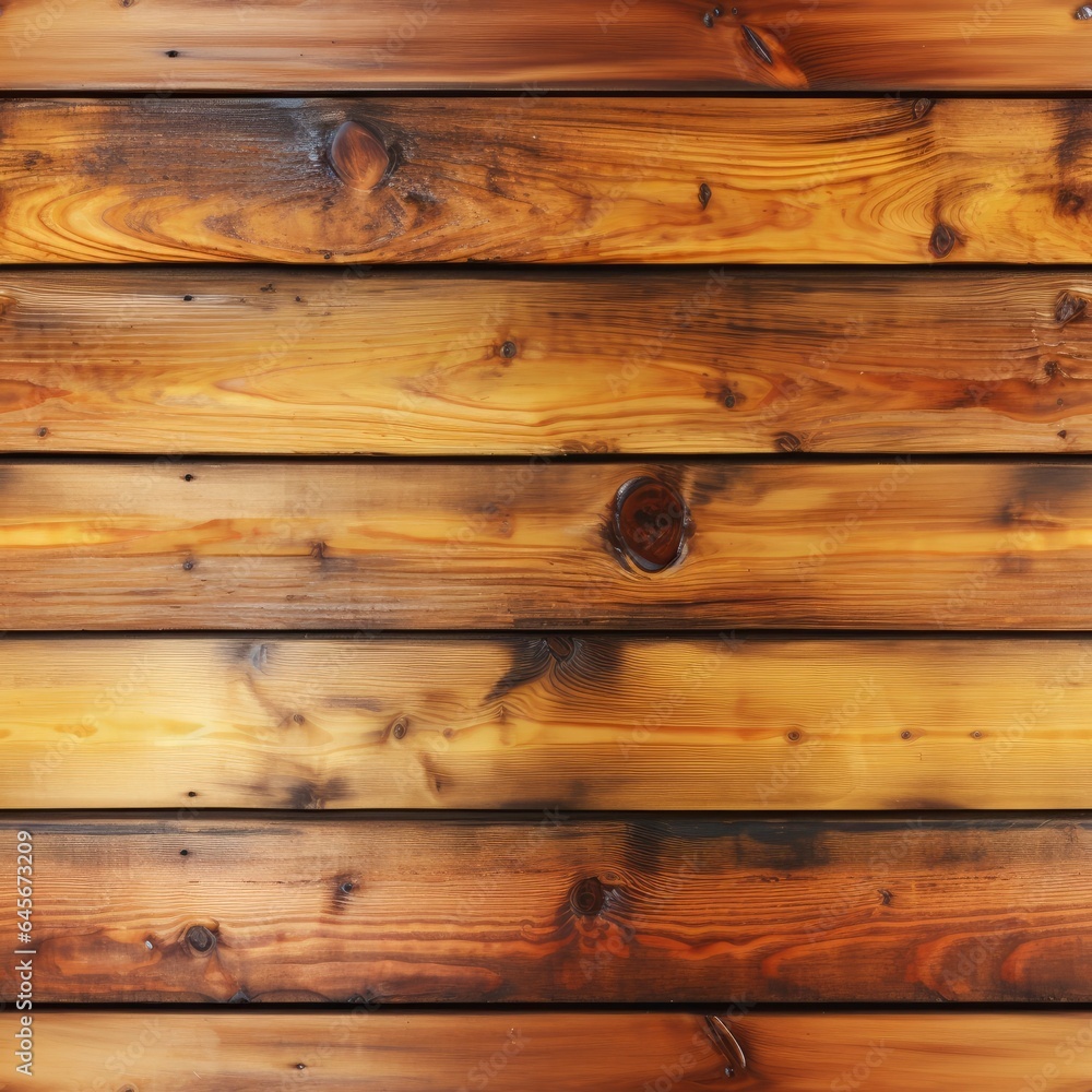 Naklejka premium Wooden slats texture seamless pattern, Generative AI