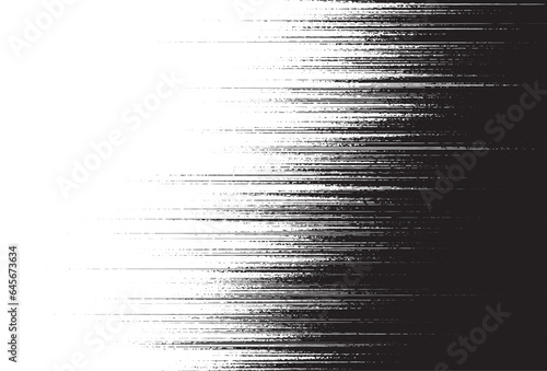 Vector black and white halftone gradiend background,pattern made of a lines, grunge graphic backdrop. photo
