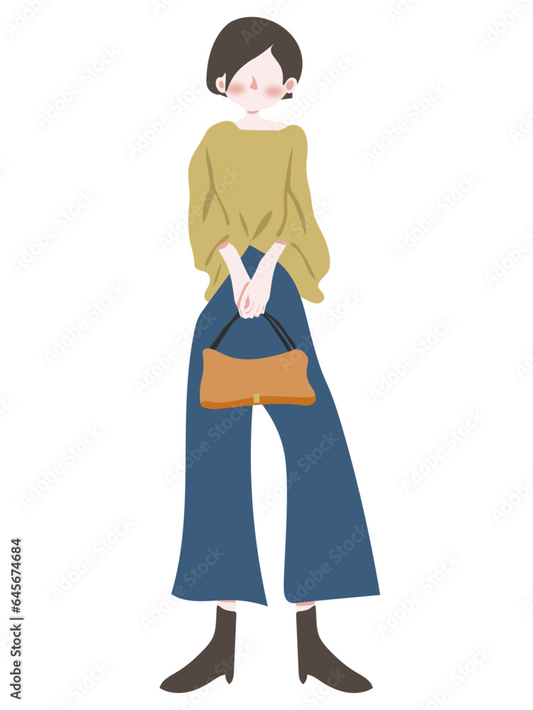 Fototapeta premium 秋ファッションの女性