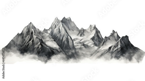 Minimalist mountain artwork ai image generated