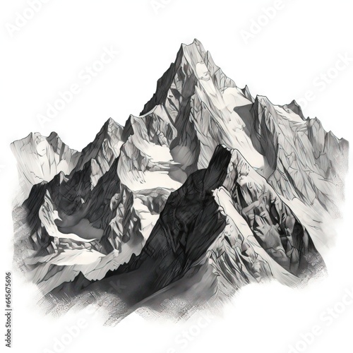 Modern mountain illustrations ai image generated