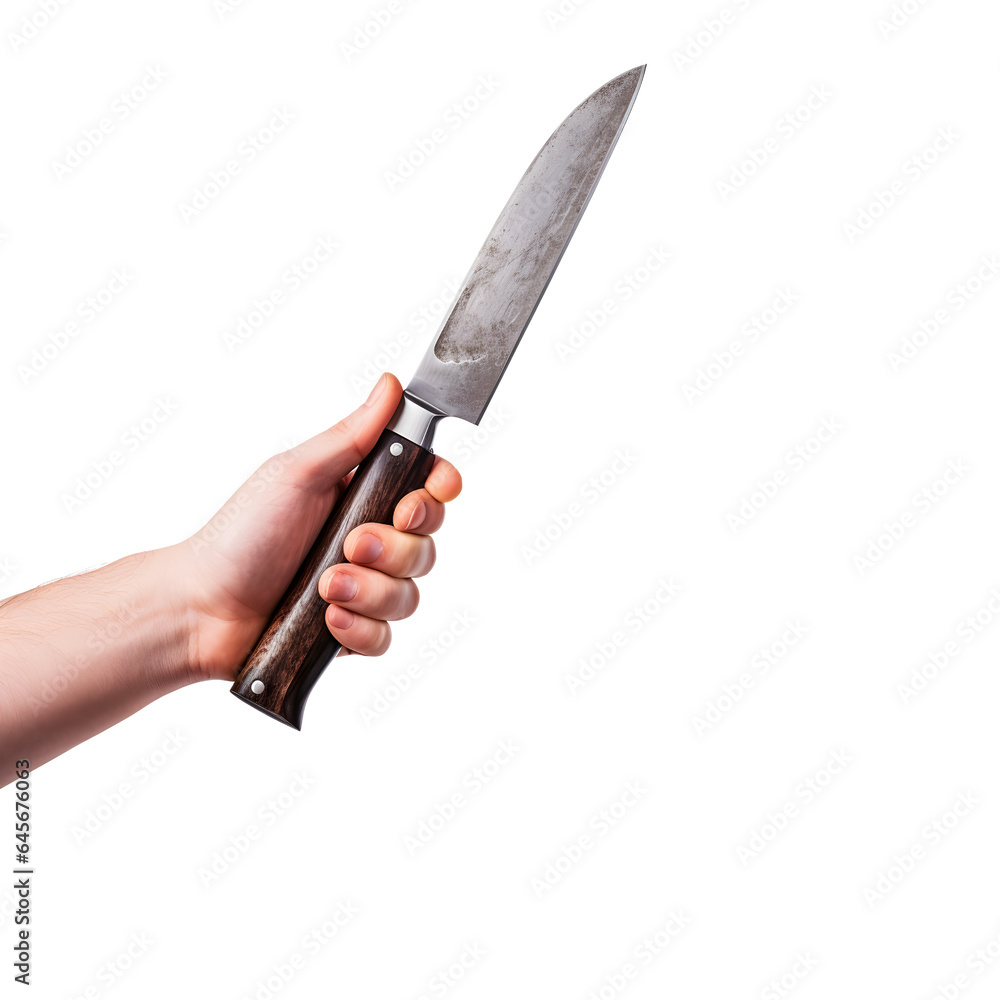 Kitchen knife isoalted on transparent background PNG