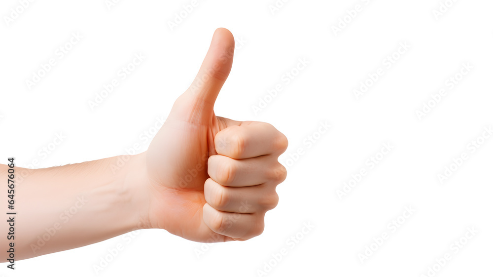Thumbs Up Isolated on Transparent Background PNG