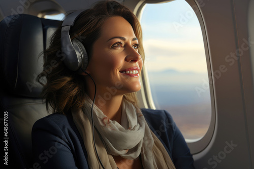 Portrait of a Happy Woman in Flight © Andrii 