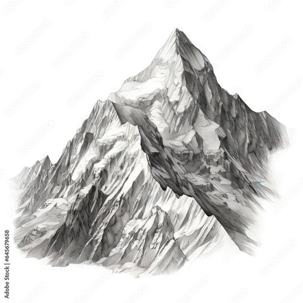 illustration representations of mountains ai image generated