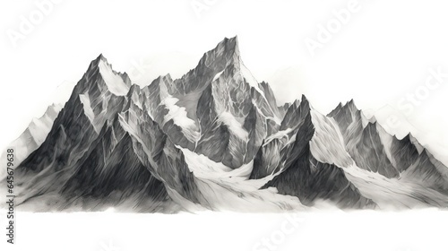 Artistic interpretations of mountain scenery ai image generated © moon