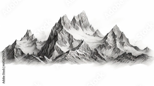 Abstract mountain illustrations ai image generated © moon