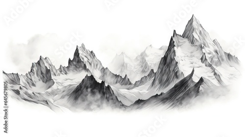 Minimalist mountain artwork ai image generated © moon