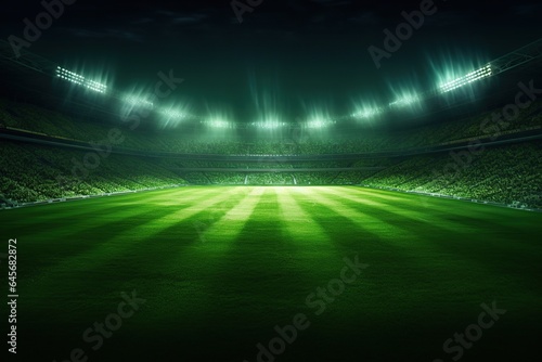 Soccer Stadium, An imaginary stadium is rendered. AI Generated © Vilaysack