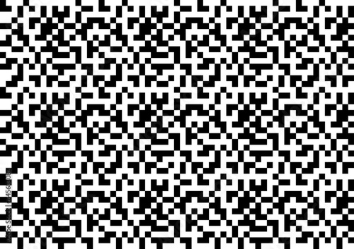 black and white qr code. Pixel pattern background 