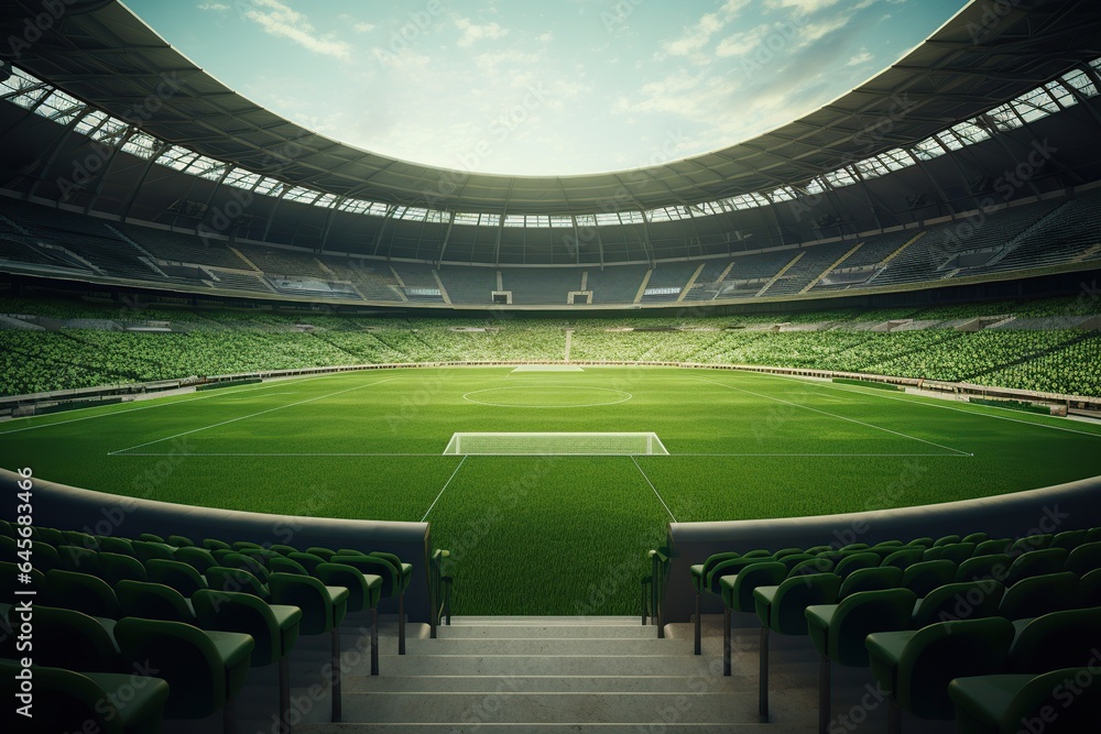 Soccer Stadium, An imaginary stadium is rendered. AI Generated Soccer Stadium, An imaginary stadium is rendered. AI Generated