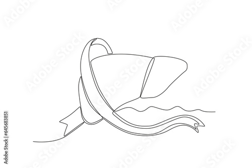 One continuous line drawing of the ribbon and the concept of world hepatitis day
